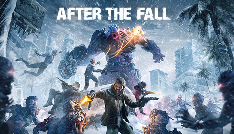 Обкладинка After the Fall: група вижилих б'ється з велетенським зомбі серед засніженого міста